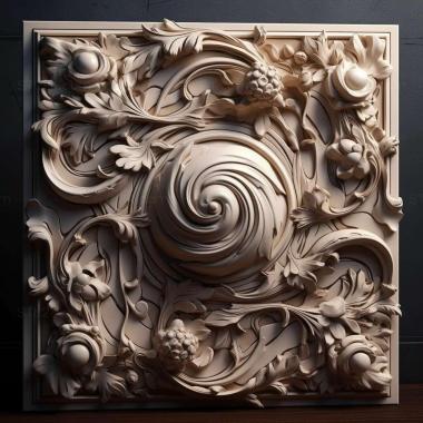 Patterns and decorations stl paint 4 3d model